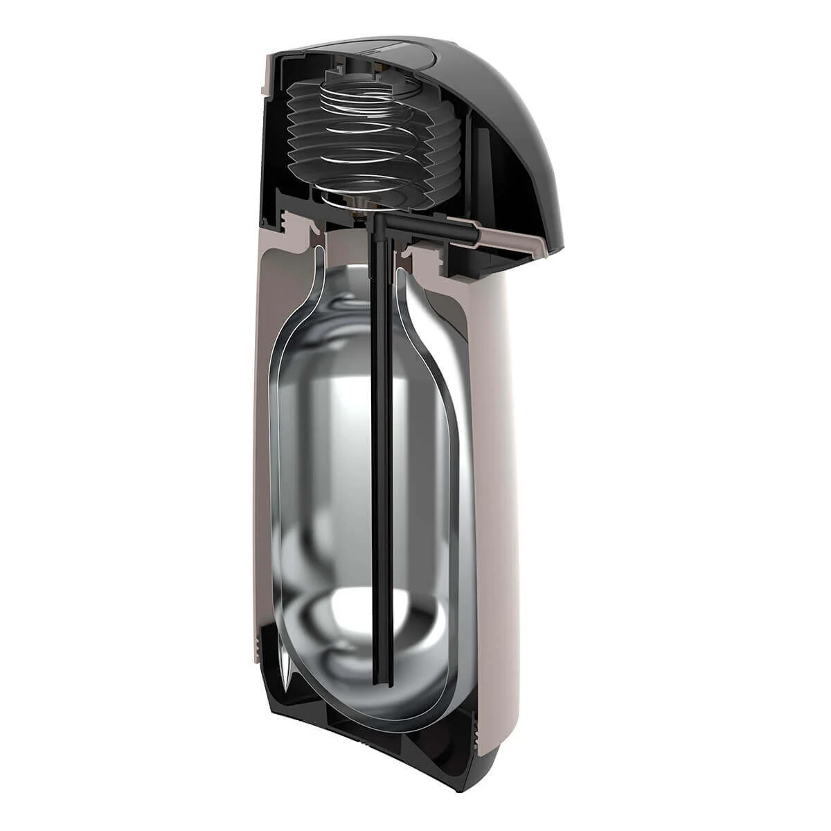 Termo en plástico beige con ampolla de vidrio 1 litro Tramontina - Image 4