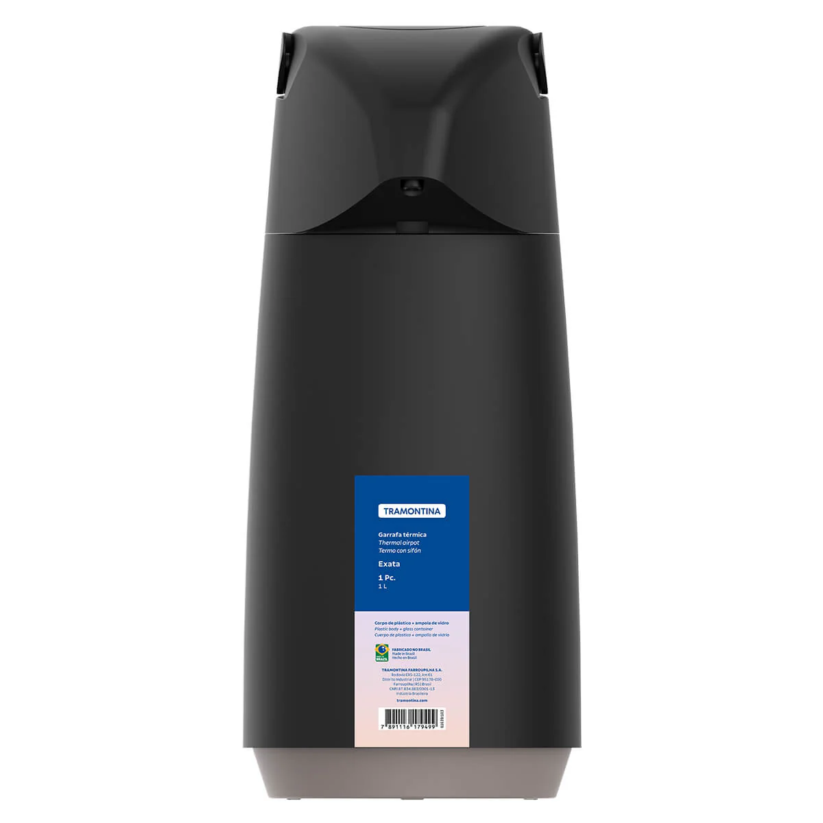 Termo en plástico negro con ampolla de vidrio 1 litro Tramontina - Image 13
