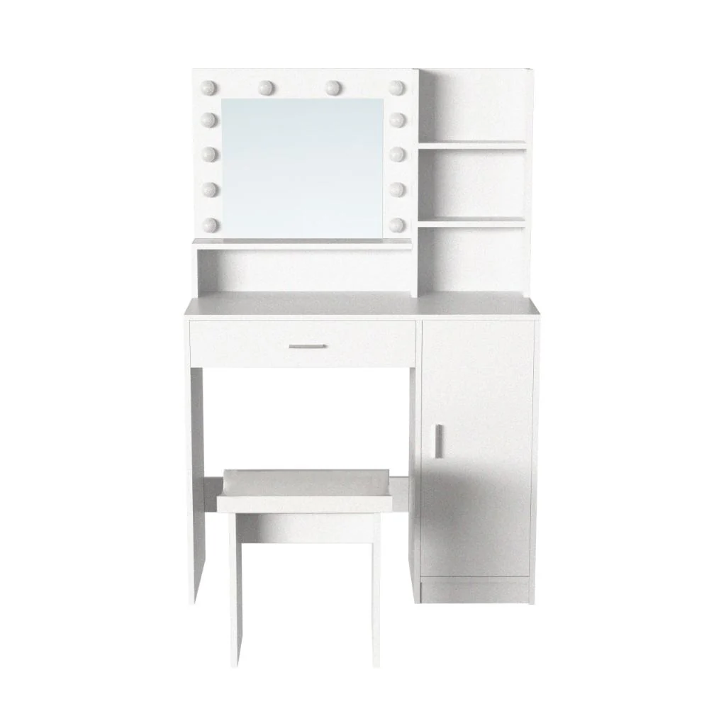 Tocador con Luces Led Aura, Blanco Mate, Incluye la Silla - Image 3