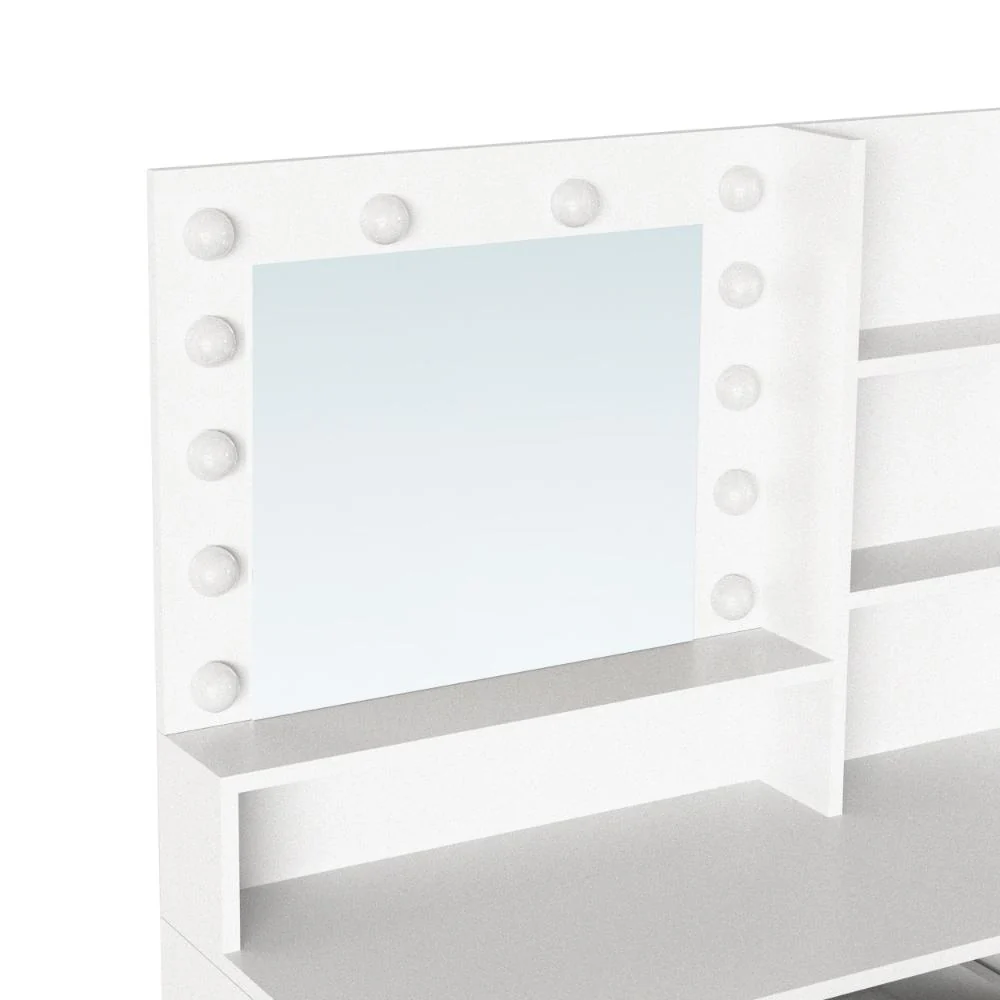 Tocador con Luces Led Aura, Blanco Mate, Incluye la Silla - Image 6