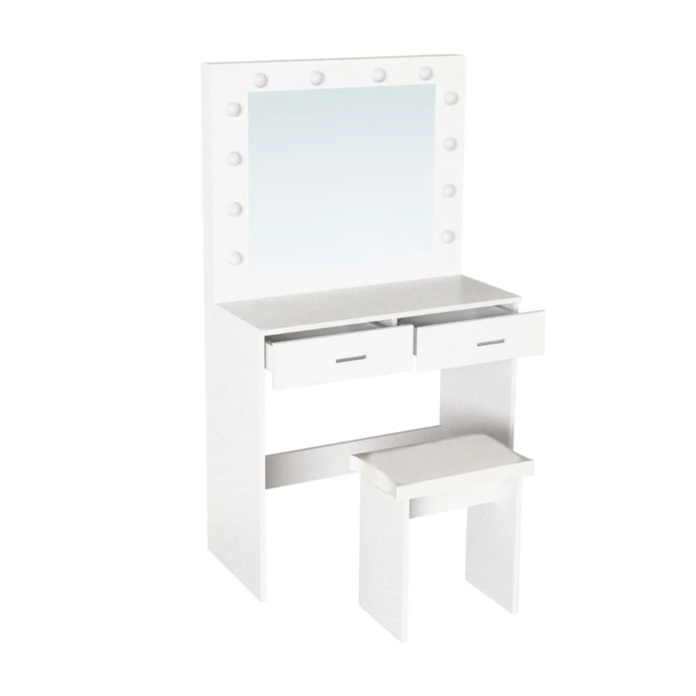 Tocador con Luces Led Bella, Blanco Mate, Incluye la Silla - Image 6